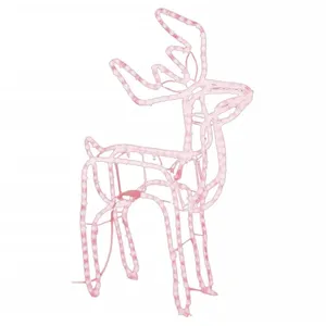 vidaXL Renne de Noël Blanc chaud 76x42x87 cm