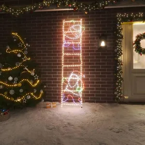 Comparateur de prix : Figurine Père Noël sur échelle pliable avec 552 led 50x200 cm Vidaxl n/a