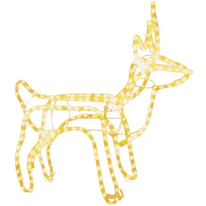 vidaXL Renne de Noël Blanc chaud 60x30x60 cm