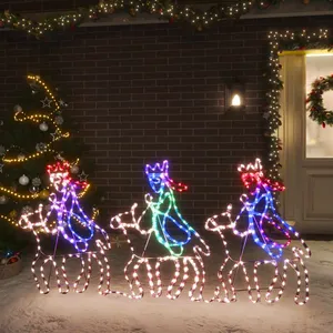 Vidaxl - Figurine de Noël de trois mages avec 504 led 70x50 cm n/a pas cher