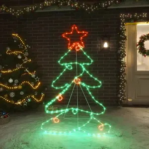 Non communiqué vidaXL Figurine d'arbre de Noël avec 144 LED 88x56 cm