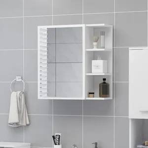 Vidaxl - Armoire en verre suspendue Chêne fumé 80x31x60 cm Chêne fumé pas cher