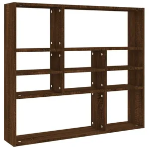 vidaXL Étagère murale Chêne marron 90x16x78 cm Bois d'ingénierie