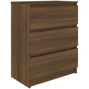 vidaXL Buffet Chêne marron 60x35x76 cm Bois d'ingénierie pas cher