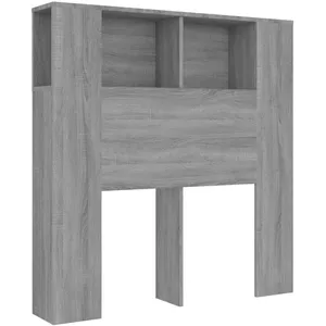 vidaXL Armoire de tête de lit Sonoma gris 100x18,5x104,5 cm pas cher