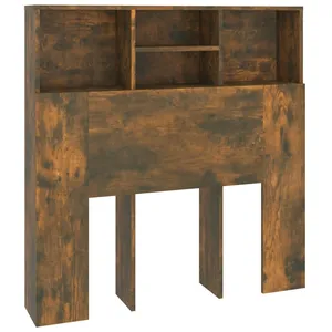 vidaXL Armoire de tête de lit Chêne fumé 100x19x103,5 cm