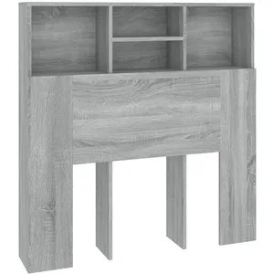 vidaXL Armoire de tête de lit Sonoma gris 100x19x103,5 cm pas cher