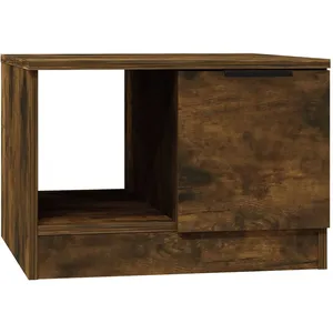 vidaXL Table basse Chêne fumé 50x50x36 cm Bois d'ingénierie pas cher