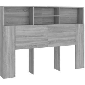 vidaXL Armoire de tête de lit Sonoma gris 140x19x103,5 cm pas cher