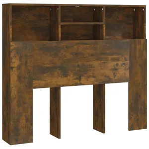 Comparateur de prix : vidaXL Armoire de tête de lit Chêne fumé 120x19x103,5 cm