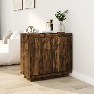 vidaXL Buffet Chêne fumé 80x40x75 cm Bois d'ingénierie pas cher