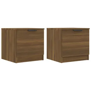 vidaXL Tables de chevet 2 pcs Chêne marron 40x39x40 cm pas cher