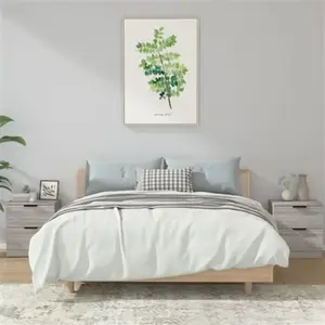 Comparateur de prix : vidaXL Tables de chevet 2 pcs Sonoma gris Bois d'ingénierie