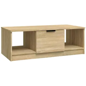 vidaXL Table basse chêne sonoma 102x50x36 cm bois d'ingénierie pas cher