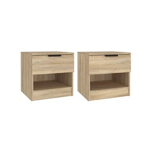 vidaXL Tables de chevet 2 pcs Chêne Sonoma Bois d'ingénierie pas cher