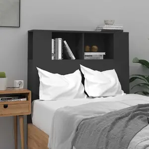vidaXL Armoire de tête de lit Noir 100x18,5x104,5 cm pas cher