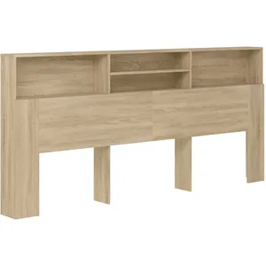 vidaXL Armoire de tête de lit Chêne sonoma 220x19x103,5 cm pas cher