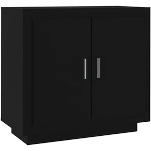 vidaXL Buffet Noir 80x40x75 cm Bois d'ingénierie pas cher