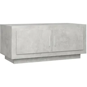 vidaXL Table basse Gris béton 102x50x45 cm Bois d'ingénierie pas cher