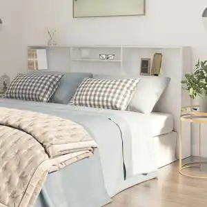 Comparateur de prix : vidaXL Armoire de tête de lit Blanc 200x19x103,5 cm