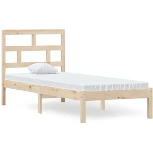 vidaXL Vidaxl Cadre De Lit Bois Massif 75x190 Cm Petit Simple