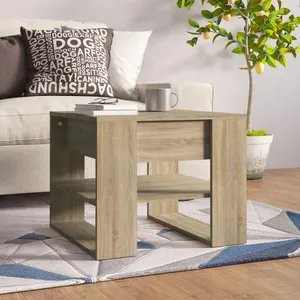 vidaXL Table basse Chêne sonoma 55,5x55x45 cm Bois d'ingénierie pas cher