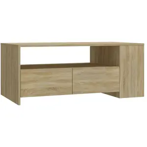 Comparateur de prix : vidaXL Table basse Chêne sonoma 102x55x42 cm Bois d'ingénierie