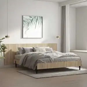 vidaXL Tête de lit murale Chêne sonoma 240x1,5x80 cm Bois d'ingénierie