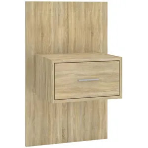 vidaXL Table de chevet murale Chêne sonoma pas cher
