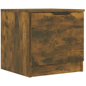 vidaXL Table de chevet Chêne fumé 40x39x40 cm pas cher