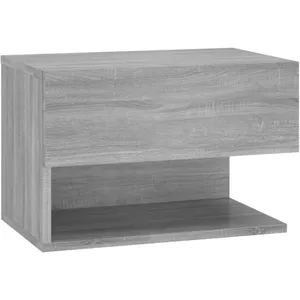 vidaXL Table de chevet murale Sonoma gris pas cher