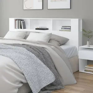 vidaXL Armoire de tête de lit Blanc 200x18,5x104,5 cm pas cher