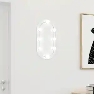 Comparateur de prix : vidaXL Miroir avec éclairage LED 40x20 cm Verre Ovale