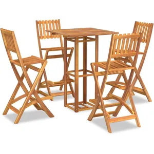 vidaXL Ensemble de bar d'extérieur 5 pcs Bois d'acacia massif
