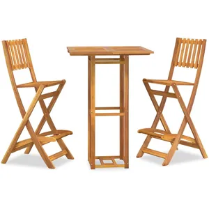 vidaXL Ensemble de bar d'extérieur 3 pcs Bois d'acacia massif pas cher