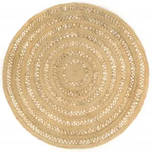 vidaXL Tapis fait à la main Jute tressée 210 cm pas cher