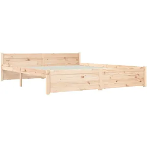 vidaXL Cadre de lit Bois massif 160x200 cm pas cher