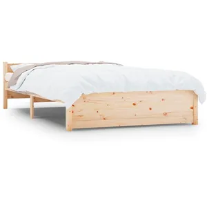 vidaXL Cadre de lit Bois massif 120x200 cm pas cher
