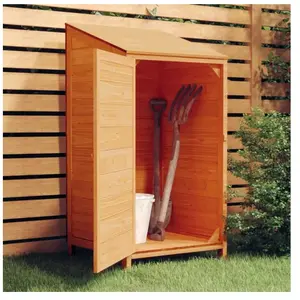 Comparateur de prix : vidaXL Remise de jardin Marron 55x52x112 cm Bois de sapin solide