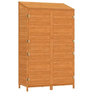 vidaXL Remise de jardin Marron 102x52x174,5 cm Bois de sapin solide pas cher