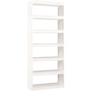 Comparateur de prix : vidaXL Bibliothèque/Séparateur de pièce Blanc 80x30x199,5cm Pin solide