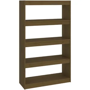 vidaXL Bibliothèque/Séparateur de pièce Marron miel 80x30x135,5 cm Pin pas cher