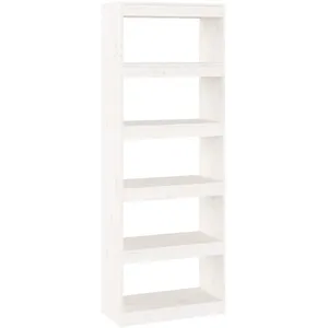 Comparateur de prix : vidaXL Bibliothèque/Cloison Blanc 60x30x167,5 cm Bois massif de pin