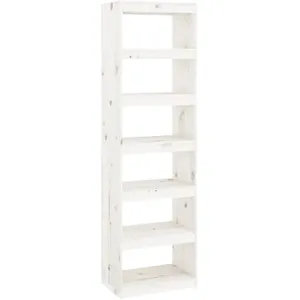 Comparateur de prix : vidaXL Bibliothèque/Séparateur de pièce Blanc 60x30x199,5cm Pin solide