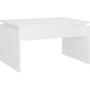 Comparateur de prix : vidaXL Table basse blanc 68x50x38 cm bois d'ingénierie 808332