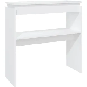 Comparateur de prix : vidaXL Vidaxl Table Console Blanc 80x30x80 Cm Bois D'ingénierie