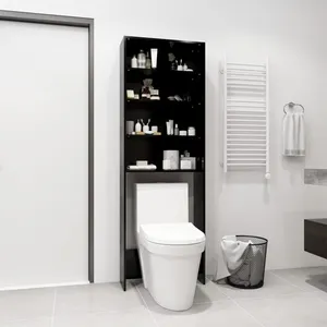 vidaXL Meuble pour machine à laver Noir 64x24x190 cm pas cher