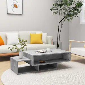 Comparateur de prix : vidaXL Table basse Gris béton 105x55x32 cm Aggloméré