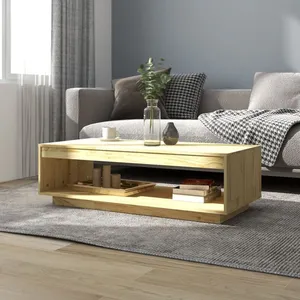 Comparateur de prix : vidaXL Table basse 110x50x33,5 cm bois de pin massif