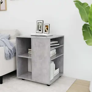 Comparateur de prix : vidaXL Armoire à roulettes Gris béton 60x53x72 cm Bois d'ingénierie